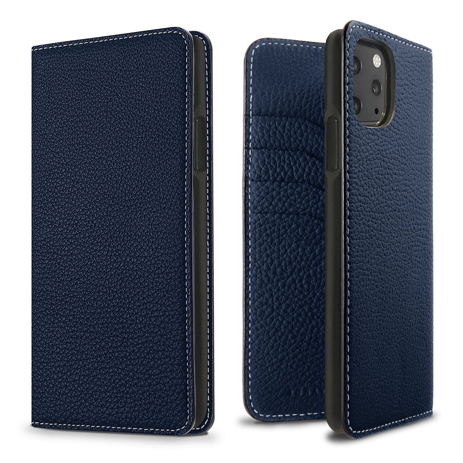 iPhone 11 Pro Max Diary Case Shrink Leather (Navy)