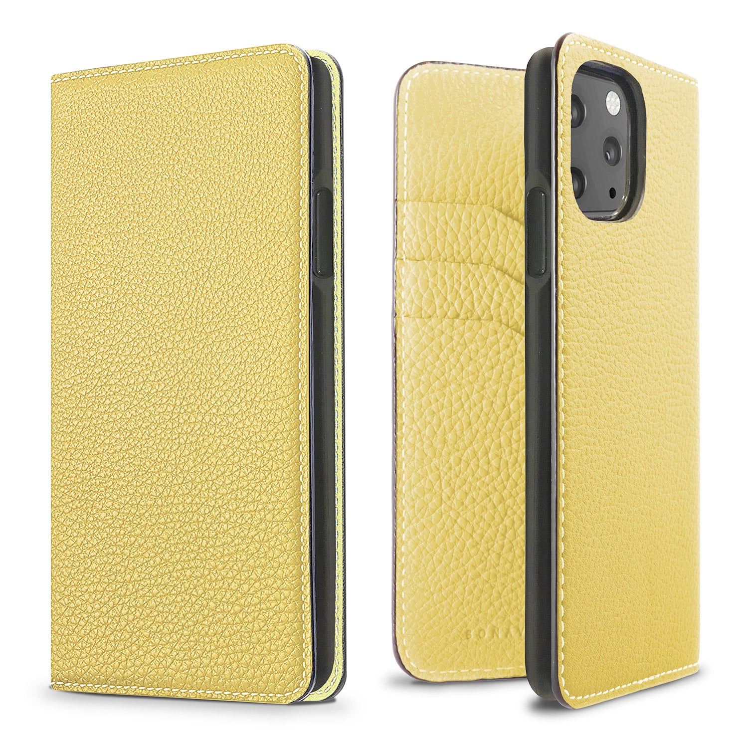 iPhone 11 Pro Diary Case Shrink Leather (Yellow)