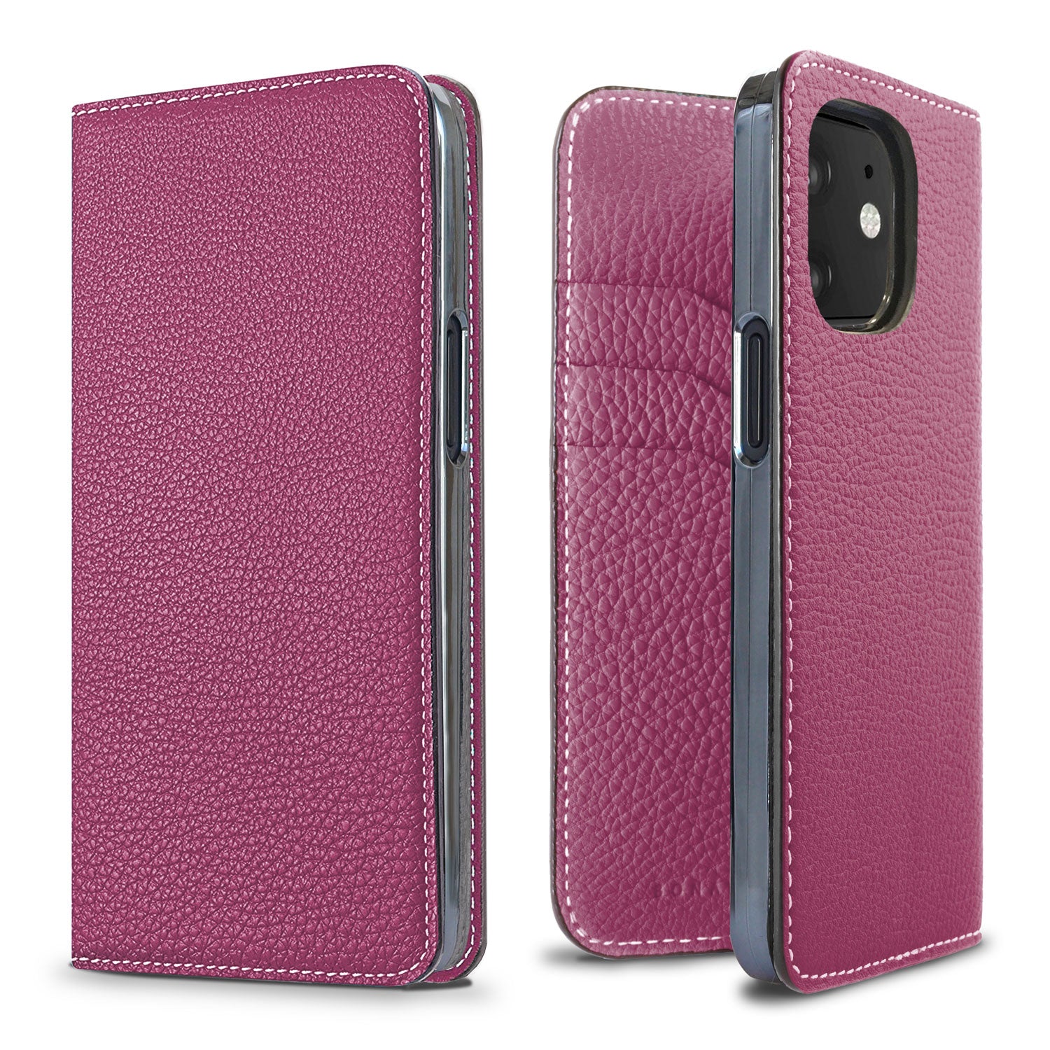 iPhone 12 mini Diary Case Shrink Leather (Anemone Purple)