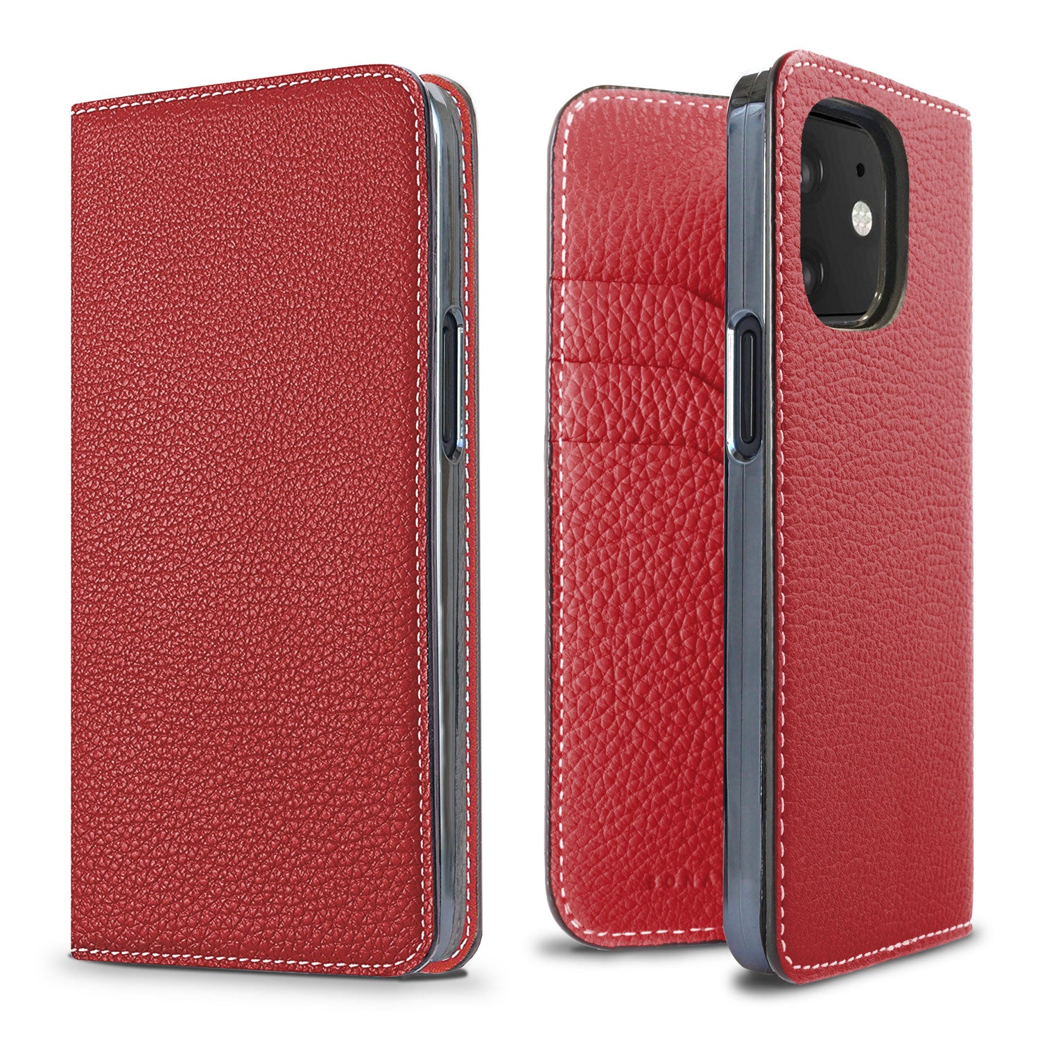 iPhone 12 mini Diary Case Shrink Leather (Red)