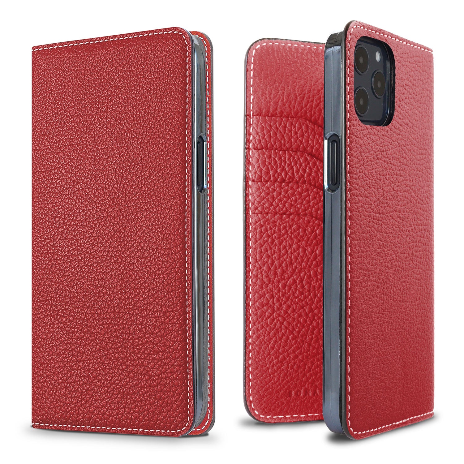 iPhone 12 Pro Max Diary Case Shrink Leather (Red)