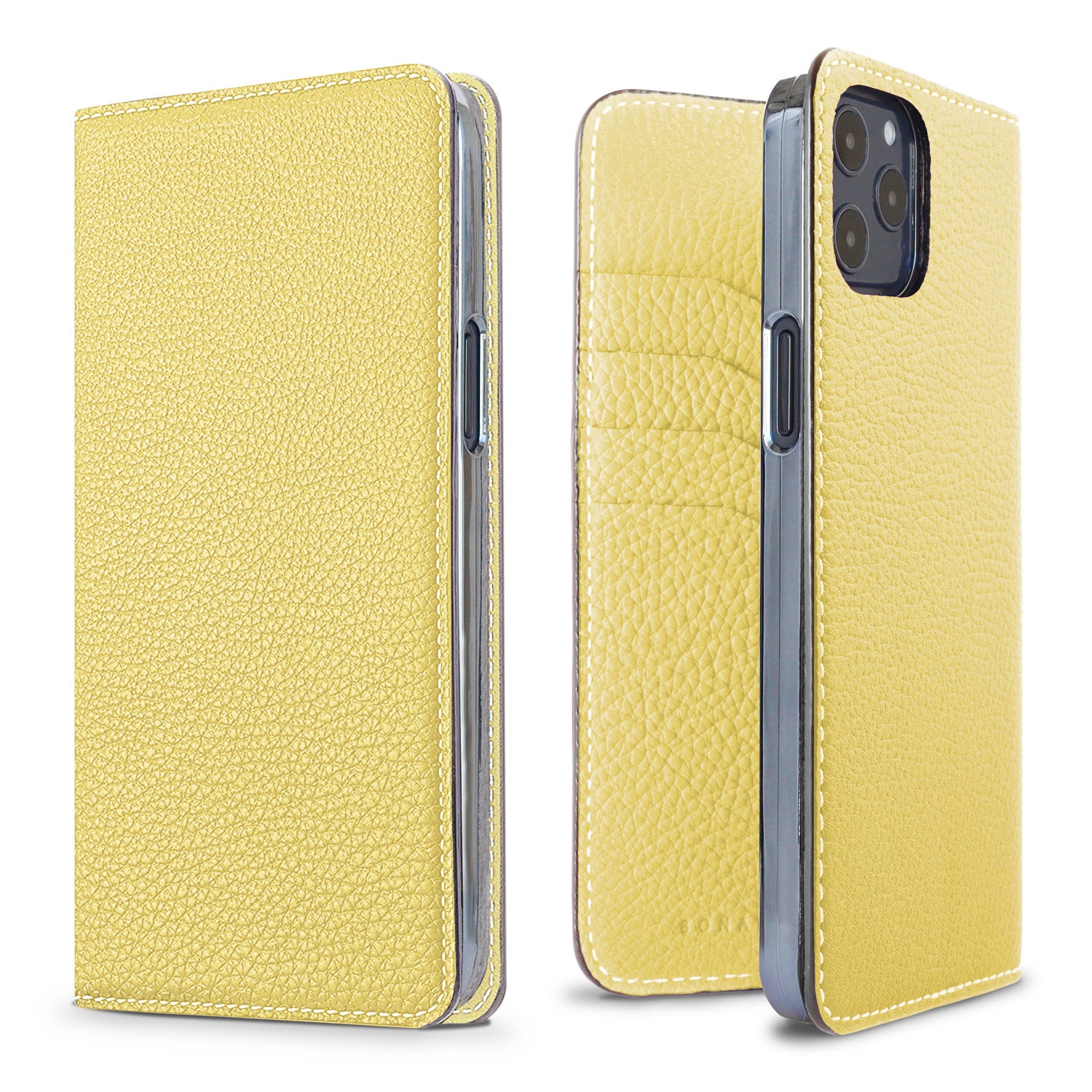 iPhone 12 Pro Max Diary Case Shrink Leather (Yellow)