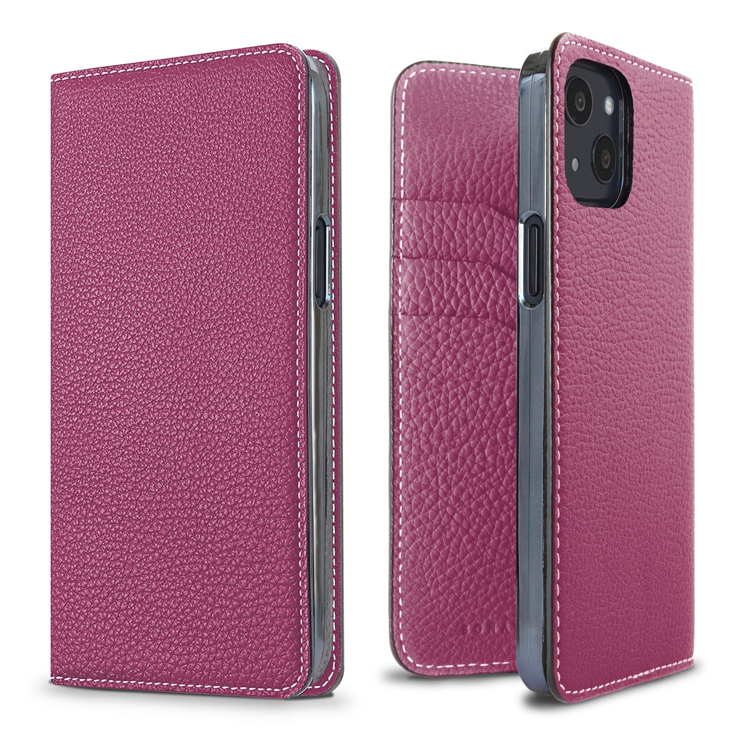 iPhone 13 Diary Case Shrink Leather (Anemone Purple)
