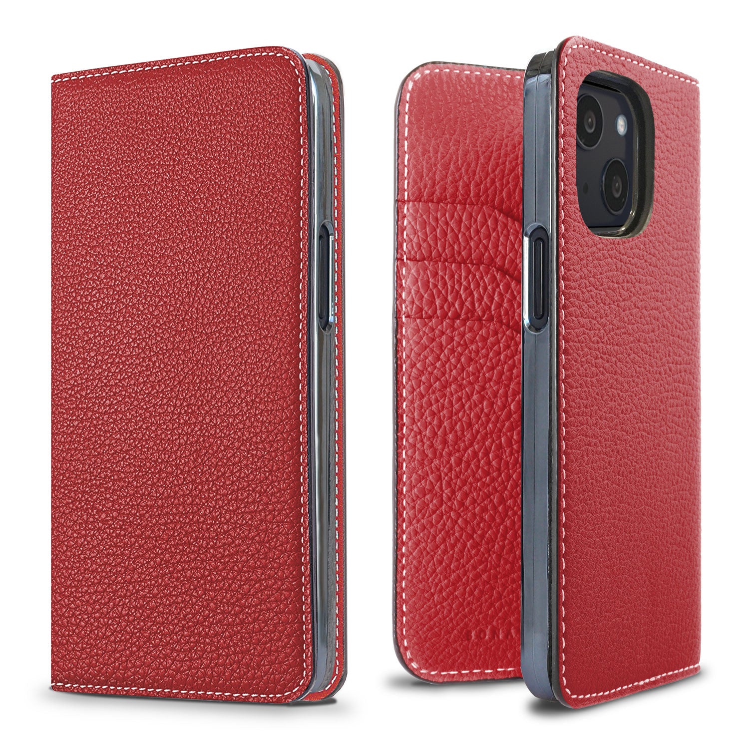 iPhone 13 mini Diary Case Shrink Leather (Red)