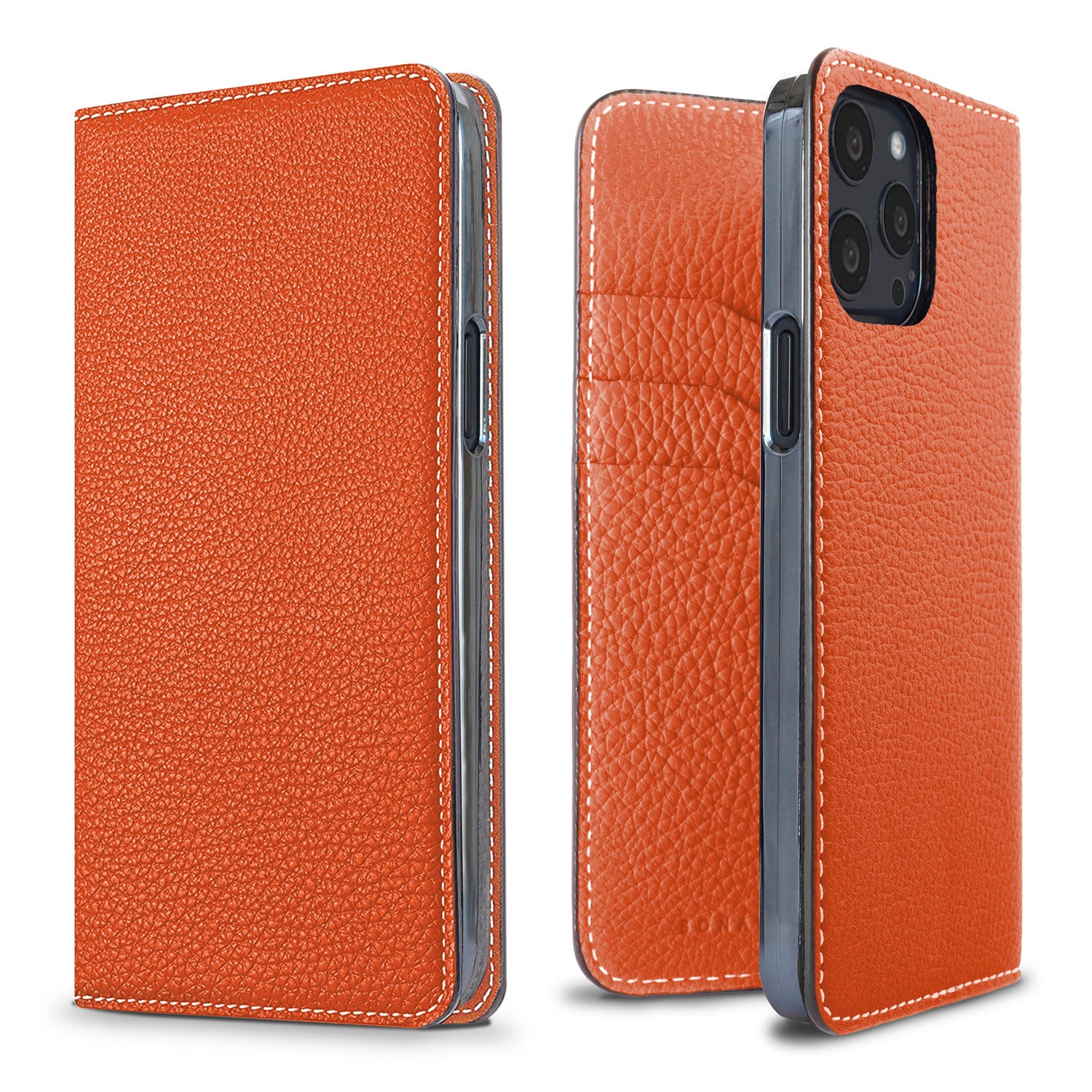 iPhone 13 Pro Diary Case Shrink Leather (Orange)