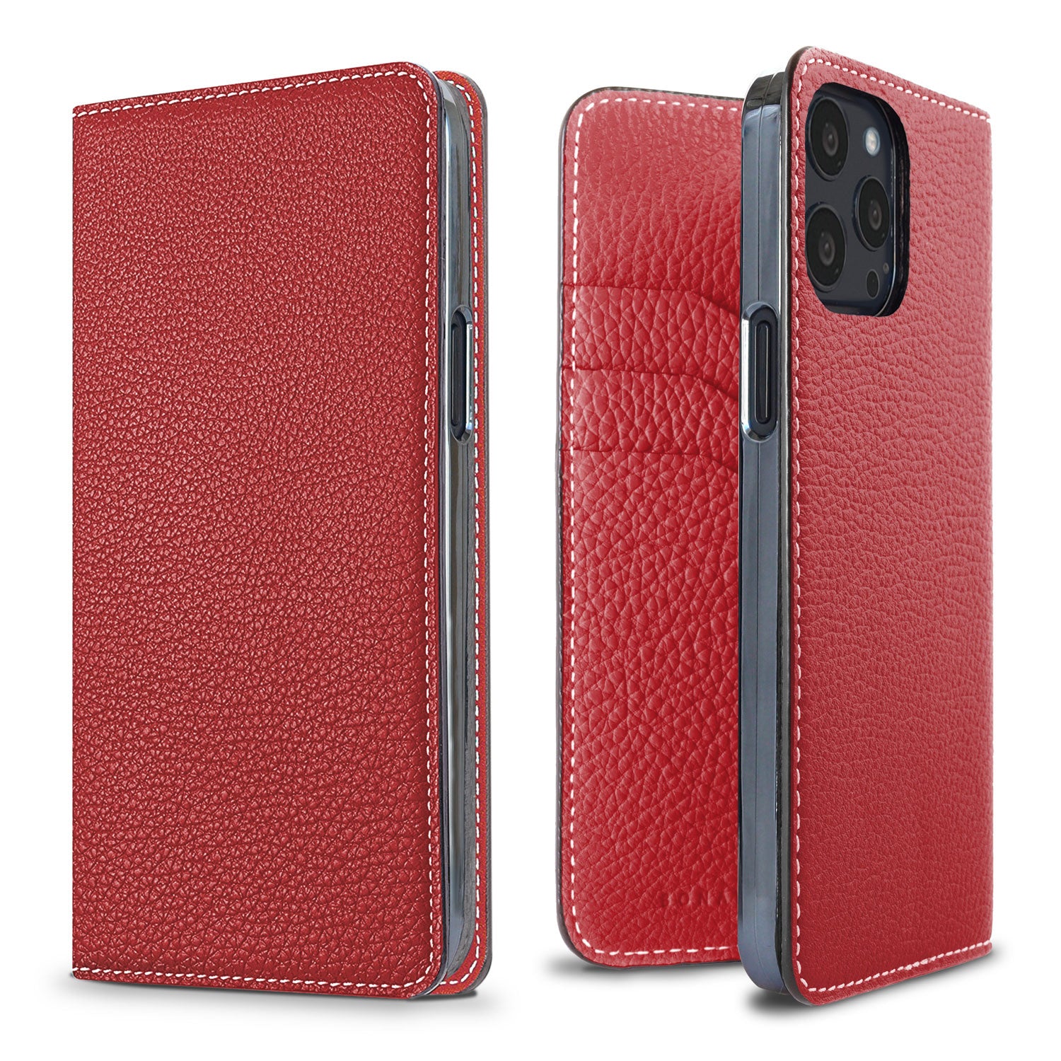 iPhone 13 Pro Diary Case Shrink Leather (Red)