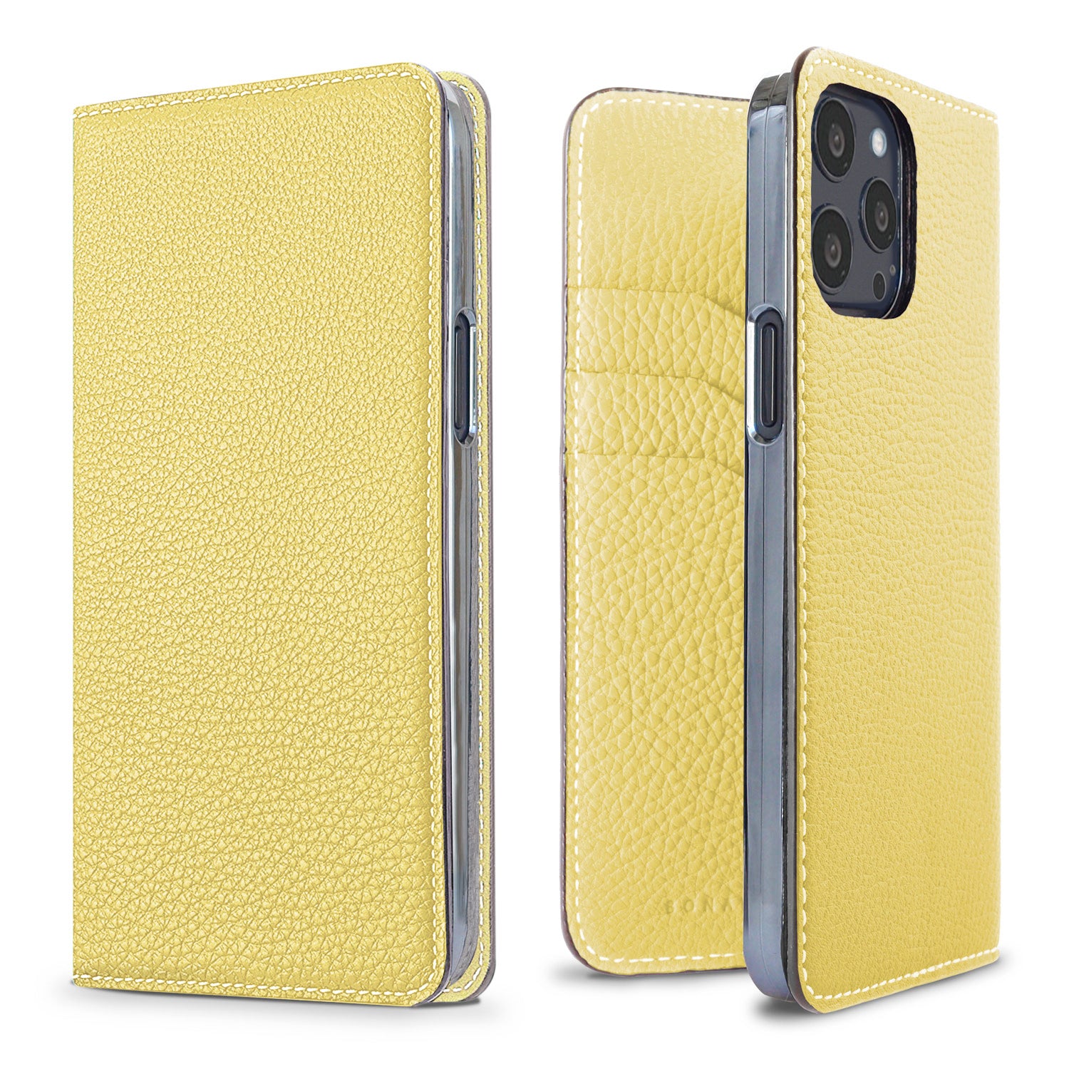 iPhone 13 Pro Diary Case Shrink Leather (Yellow)