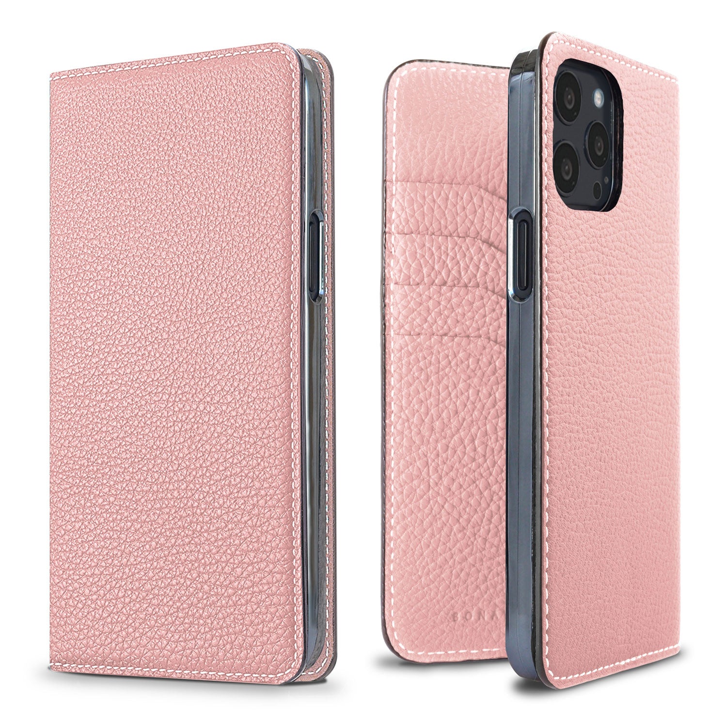 iPhone 13 Pro Max Diary Case Shrink Leather (Sakura Pink)