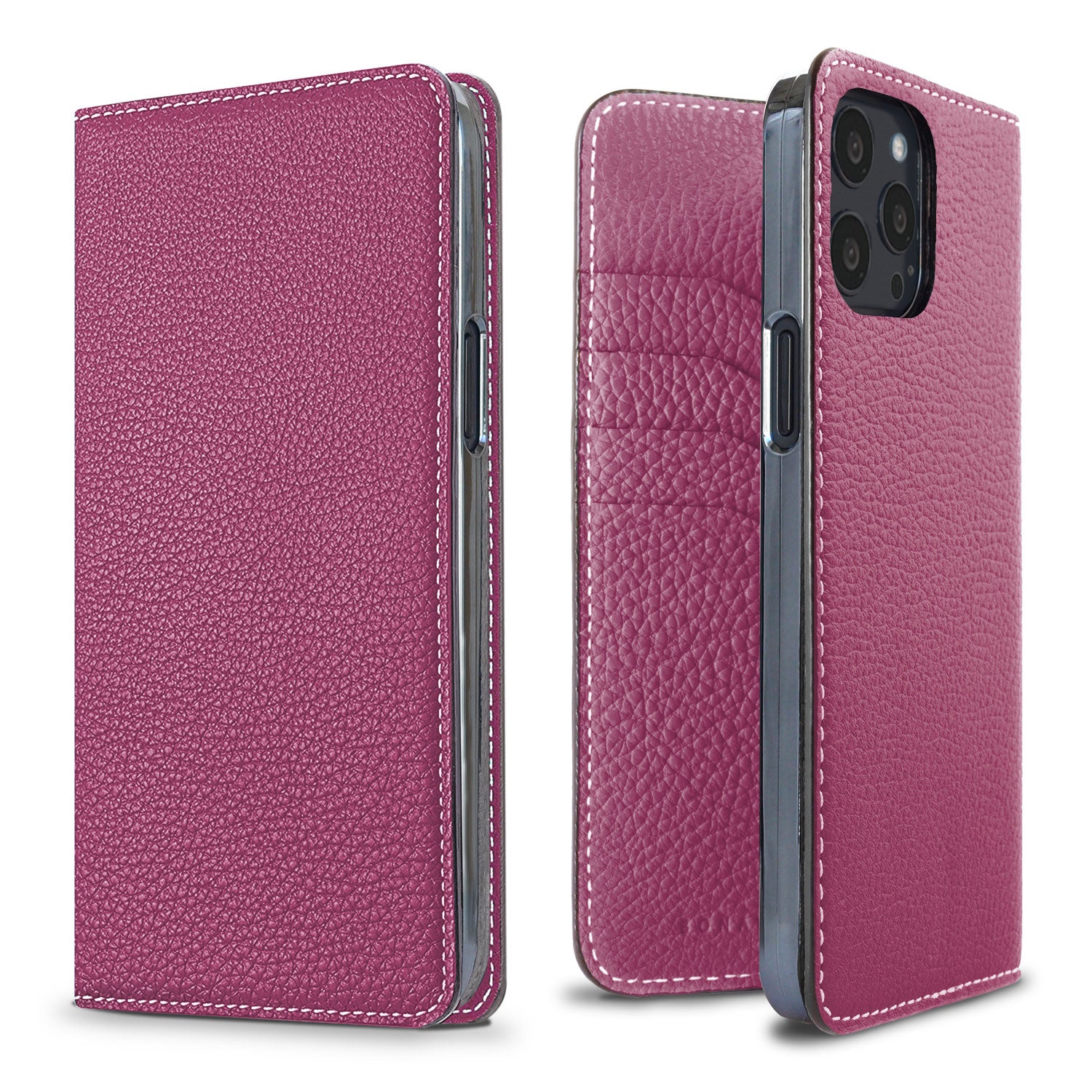 iPhone 13 Pro Max Diary Case Shrink Leather (Anemone Purple)