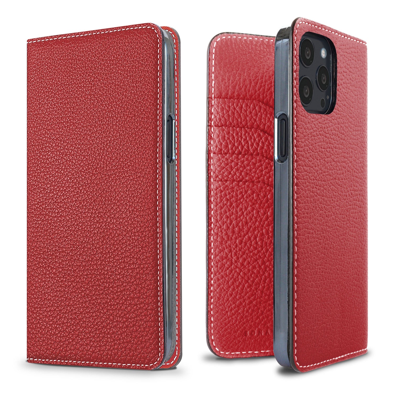iPhone 13 Pro Max Diary Case Shrink Leather (Red)