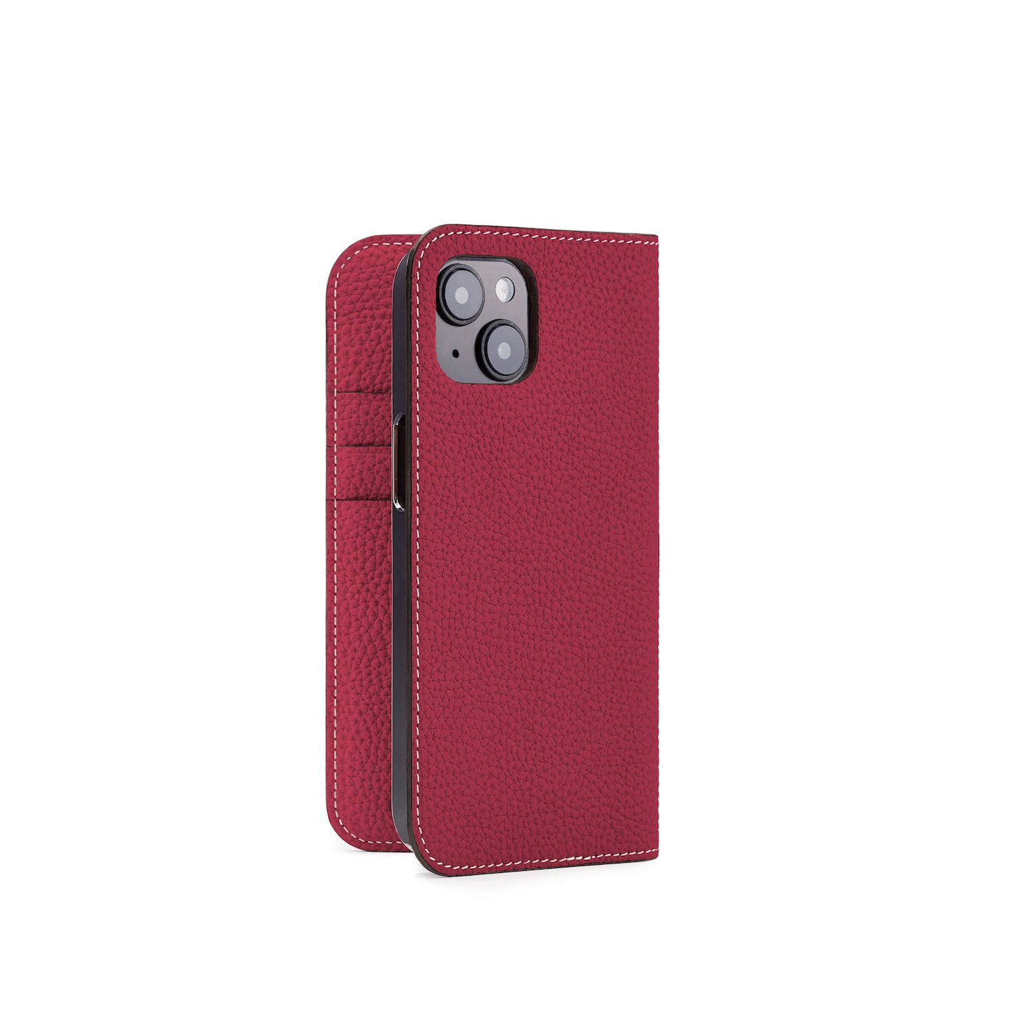iPhone 14 Diary Case Shrink Leather (Red)