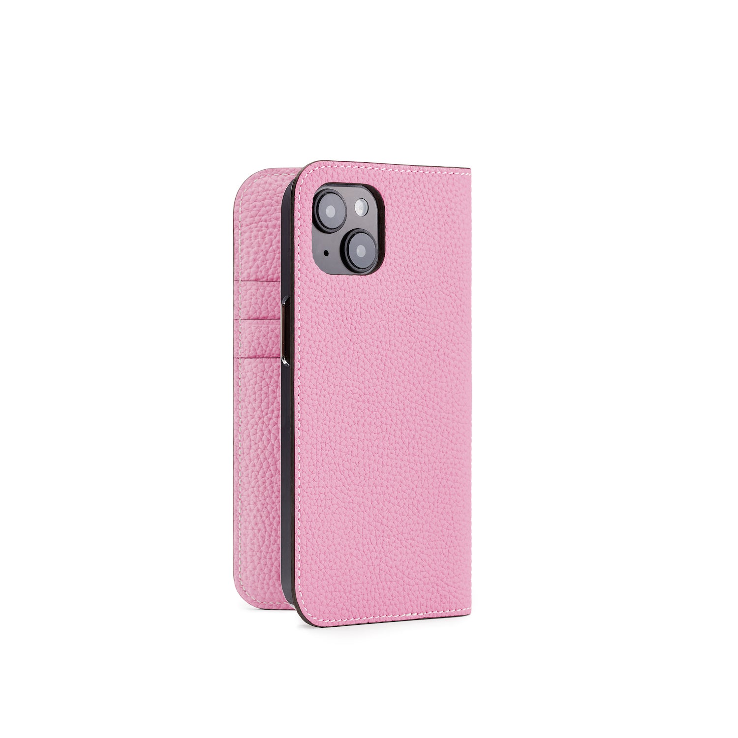 iPhone 14 Diary Case Shrink Leather (Taffy Pink)