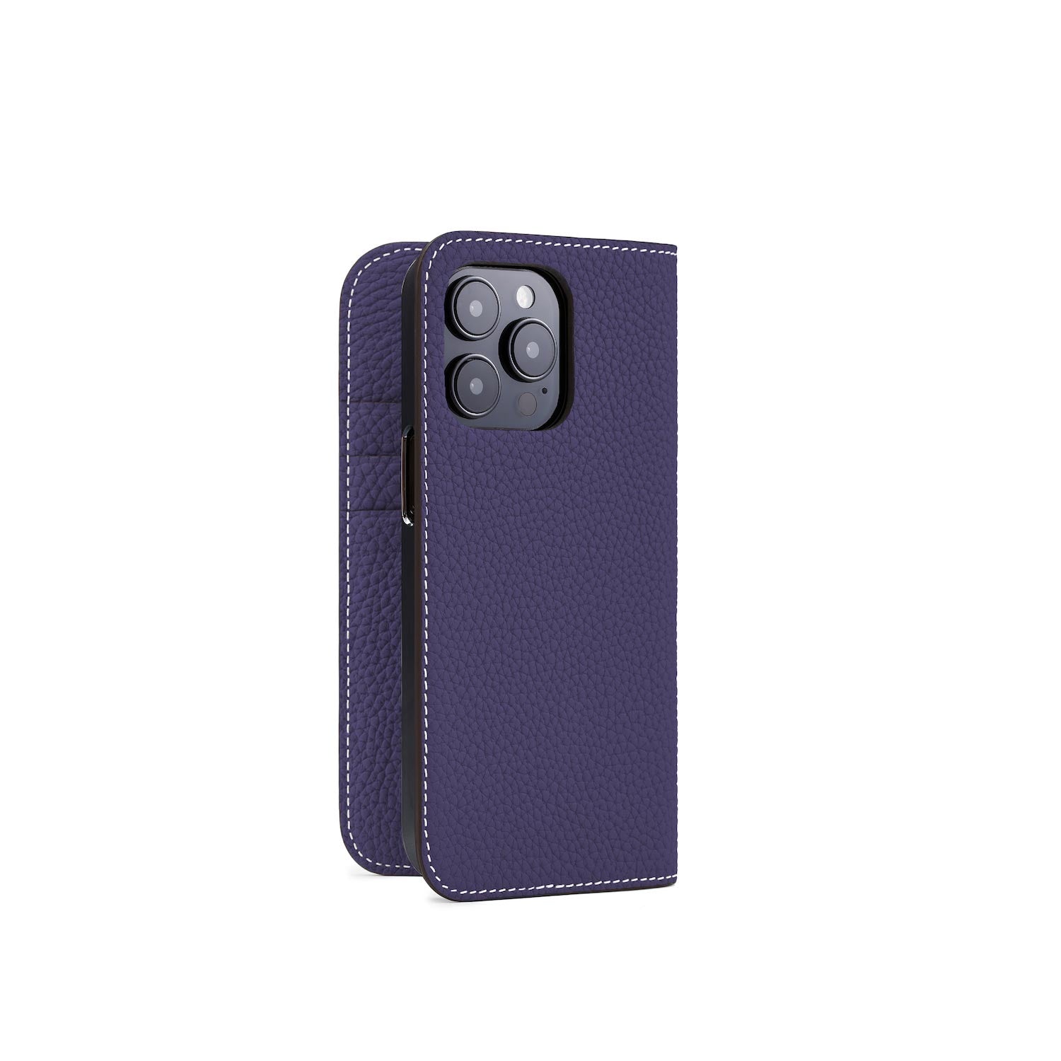 iPhone 14 Pro Diary Case Shrink Leather (Indigo Blue)