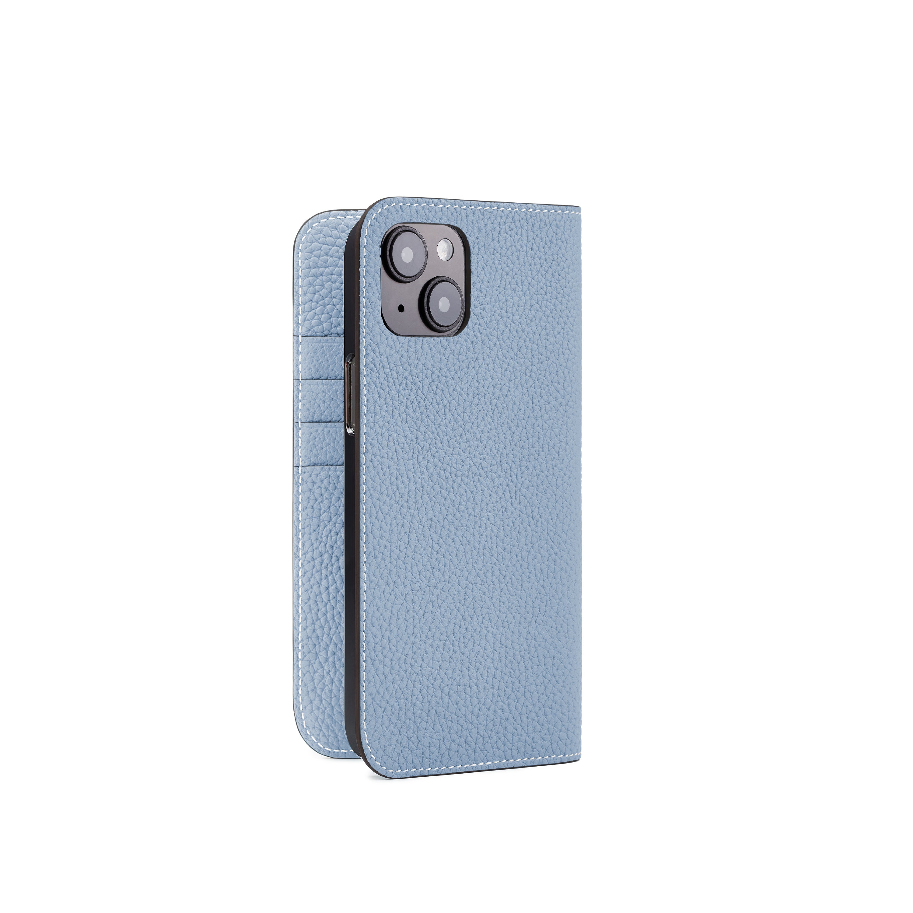 iPhone 14 Plus Diary Case Shrink Leather (Ice Blue)