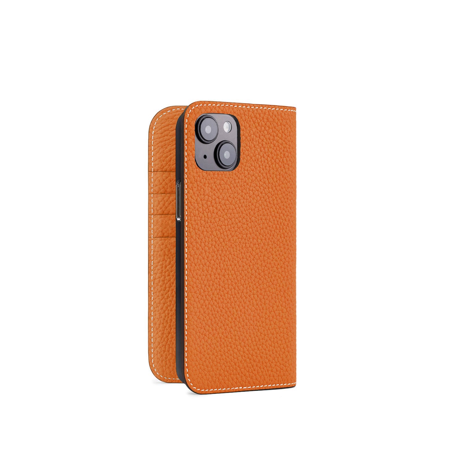 iPhone 14 Plus Diary Case Shrink Leather (Orange)