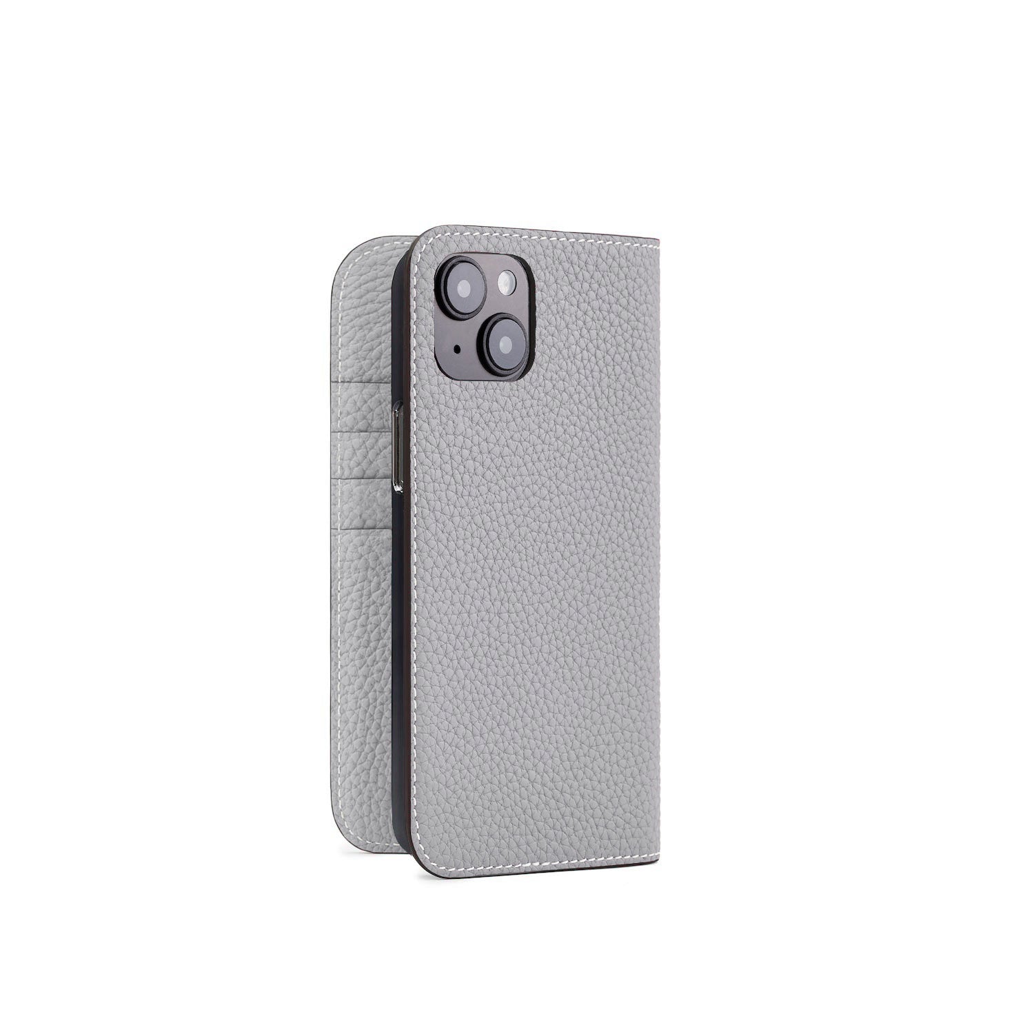 iPhone 14 Plus Diary Case Shrink Leather (True Gray)