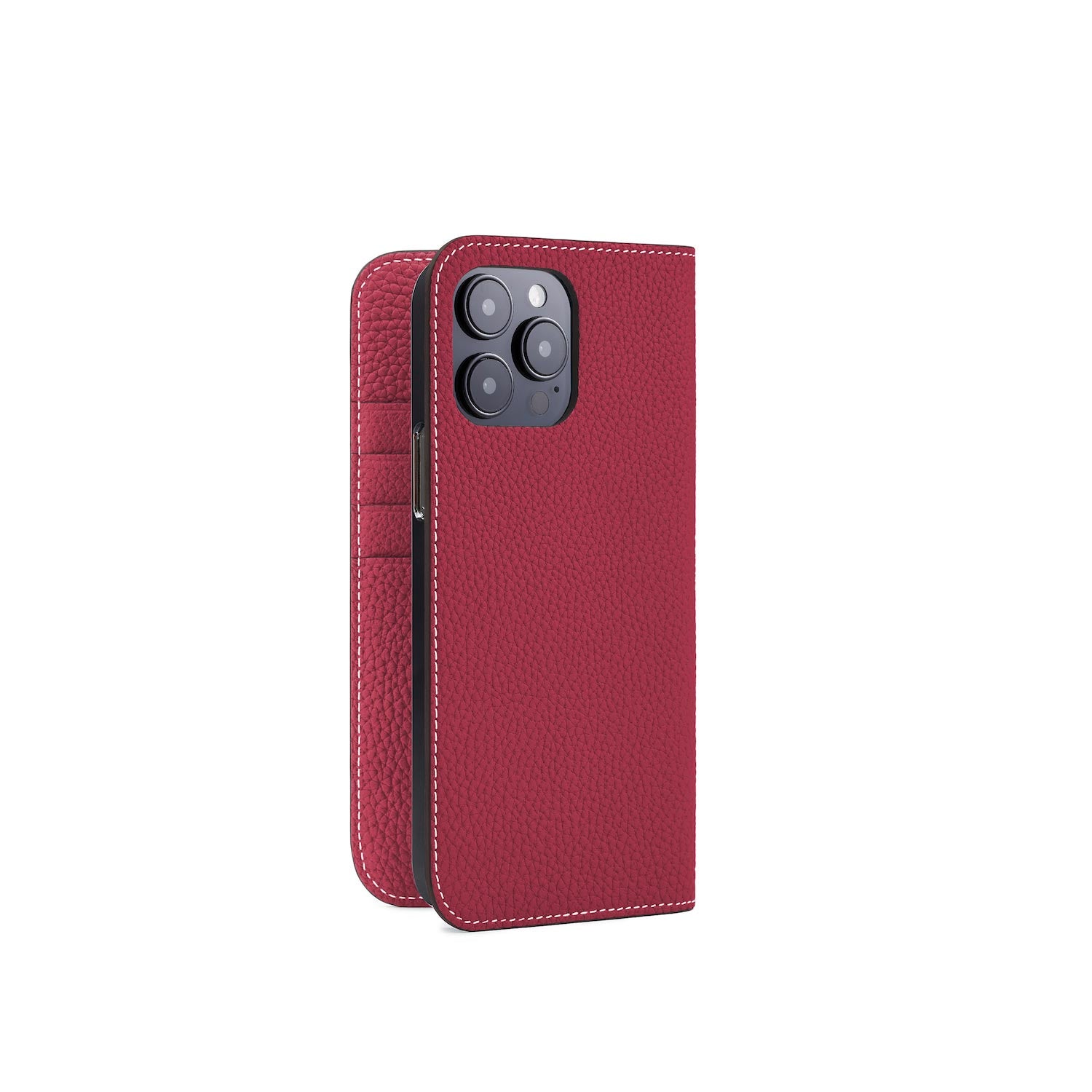 iPhone 14 Pro Max Diary Case Shrink Leather (Red)