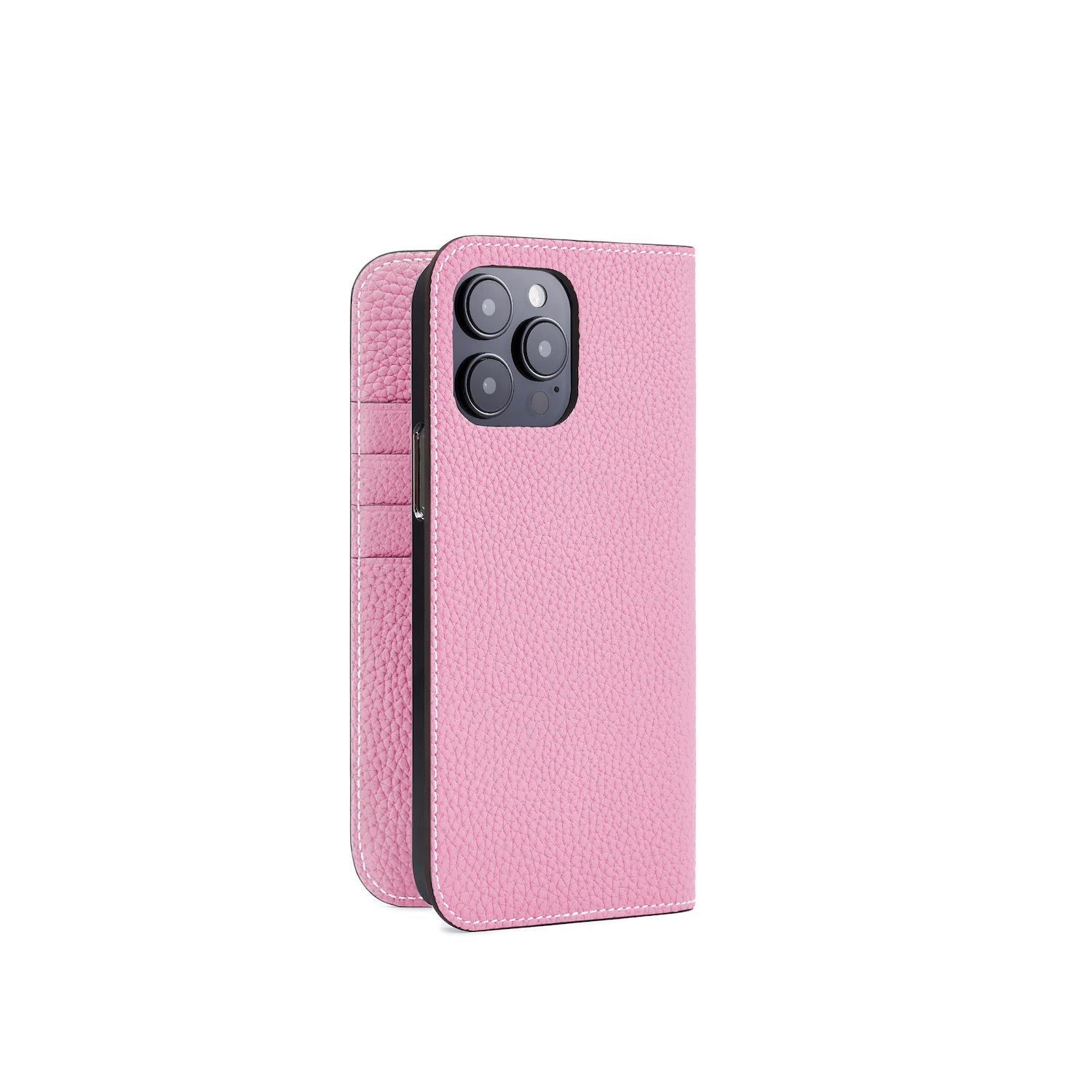 iPhone 14 Pro Max Diary Case Shrink Leather (Taffy Pink)