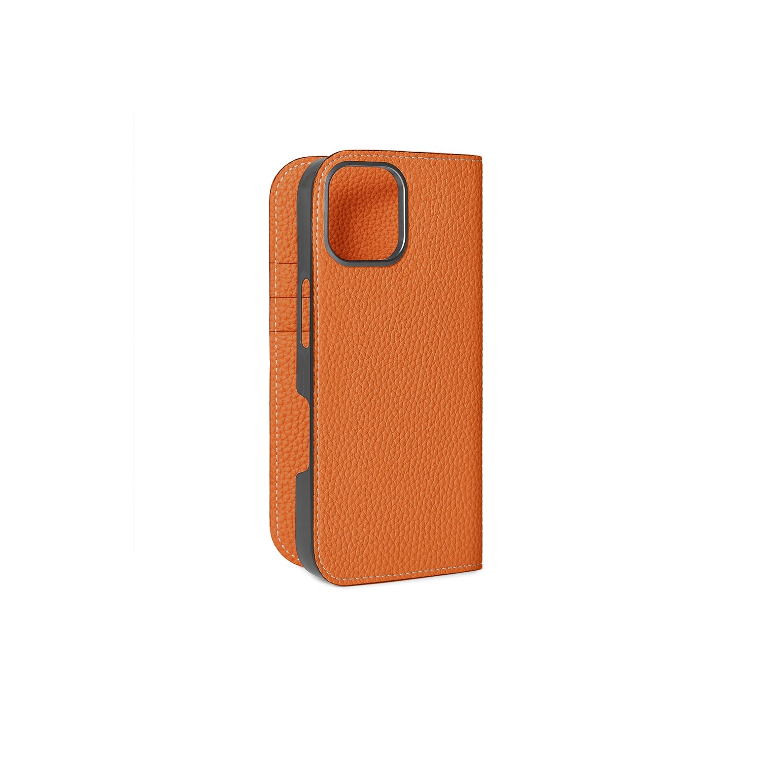 iPhone 16 Diary Case Shrink Leather (Orange)