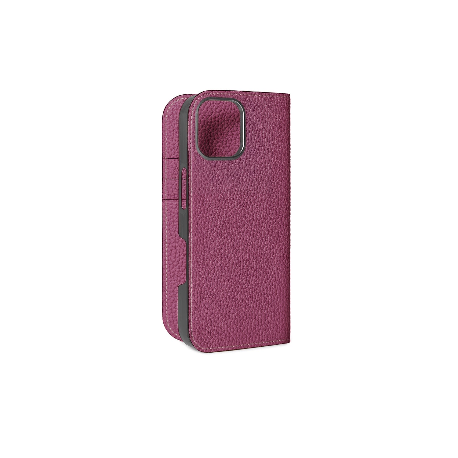 iPhone 16 Diary Case Shrink Leather (Anemone Purple)