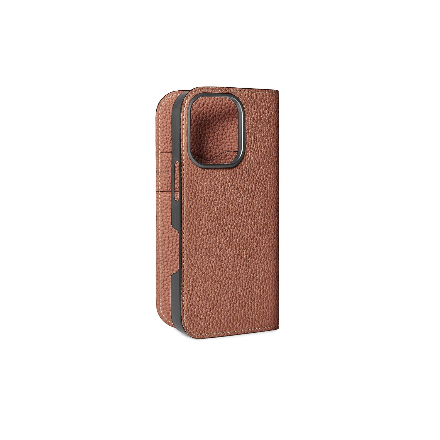 iPhone 16 Pro Diary Case Shrink Leather (Camel)