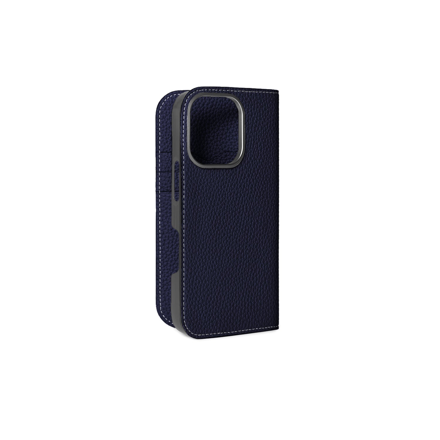 iPhone 16 Pro Diary Case Shrink Leather (Navy)