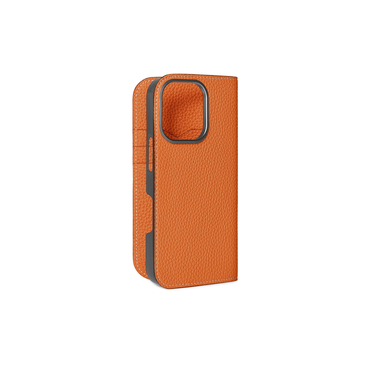 iPhone 16 Pro Diary Case Shrink Leather (Orange)