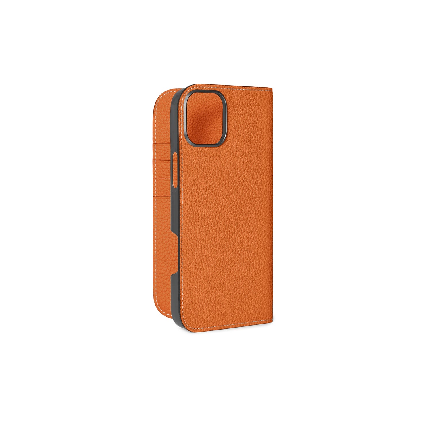 iPhone 16 Plus Diary Case Shrink Leather (Orange)