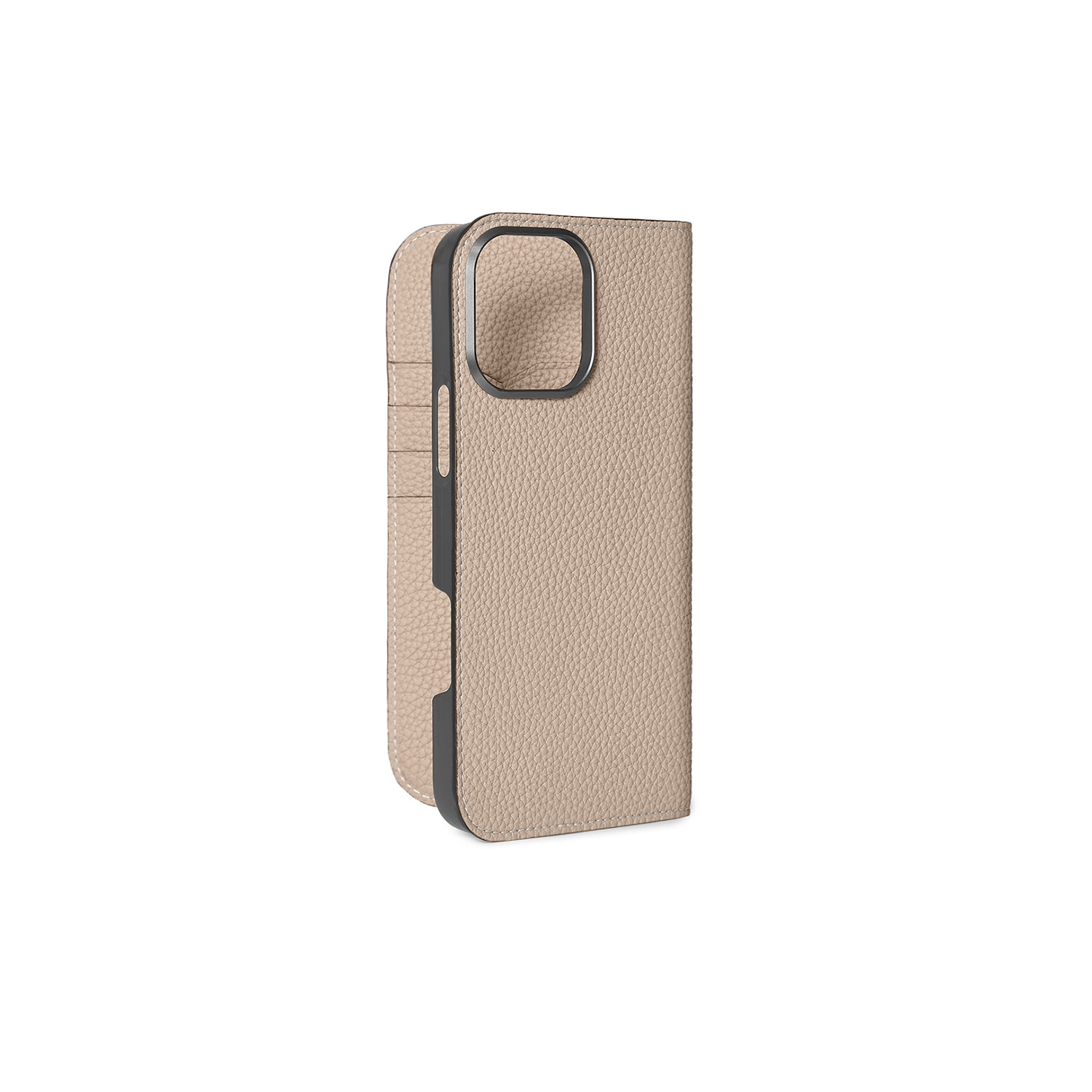 iPhone 16 Pro Max Diary Case Shrink Leather (Greige)