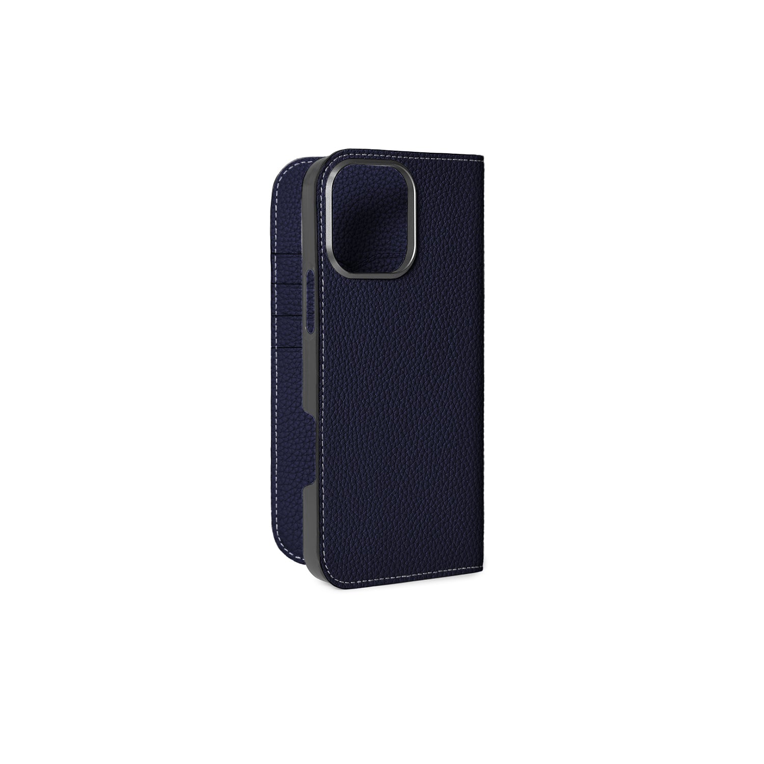 iPhone 16 Pro Max Diary Case Shrink Leather (Navy)