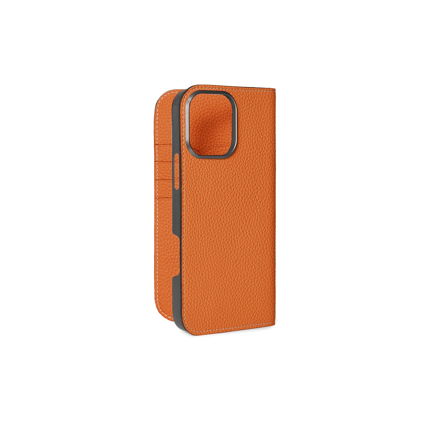 iPhone 16 Pro Max Diary Case Shrink Leather (Orange)