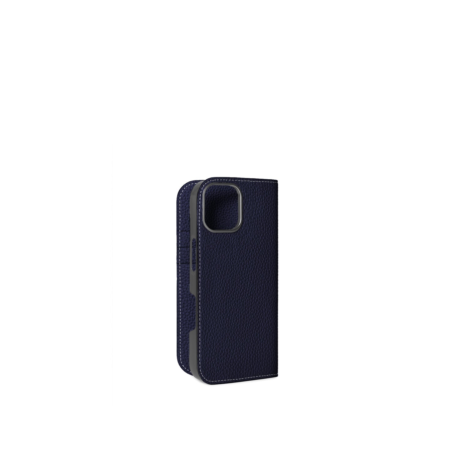 iPhone 17 Diary Case Shrink Leather (Navy)