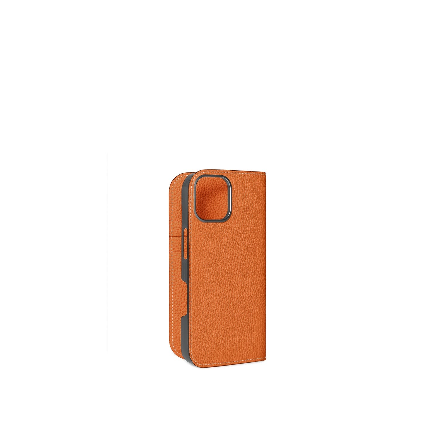 iPhone 17 Diary Case Shrink Leather (Orange)