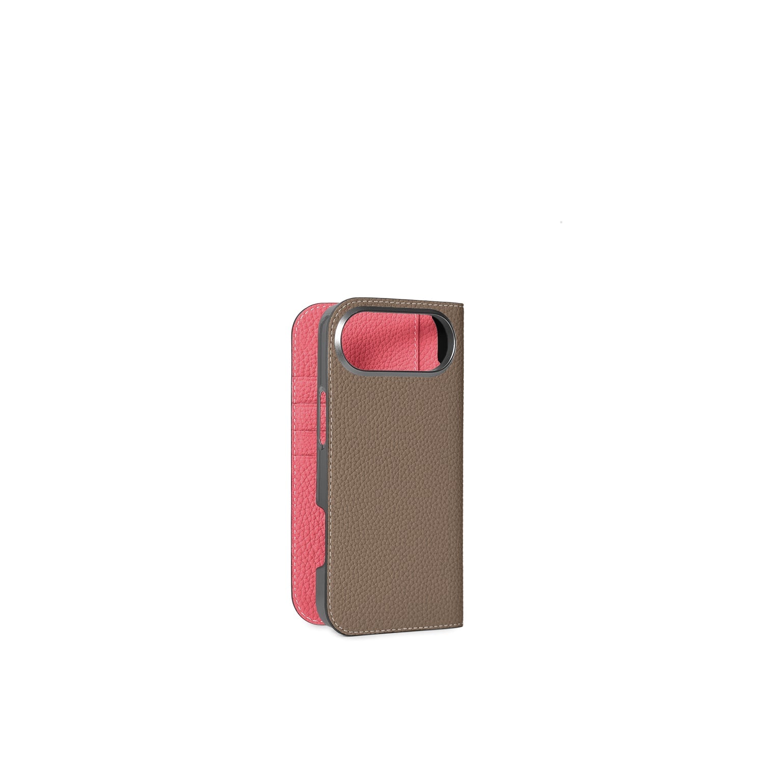 iPhone Air Diary Case Shrink Leather (Etoupe × Azalee Pink)