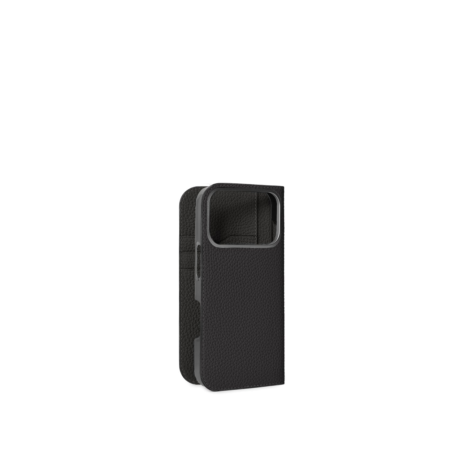 iPhone 17 Pro Diary Case Shrink Leather (Black)