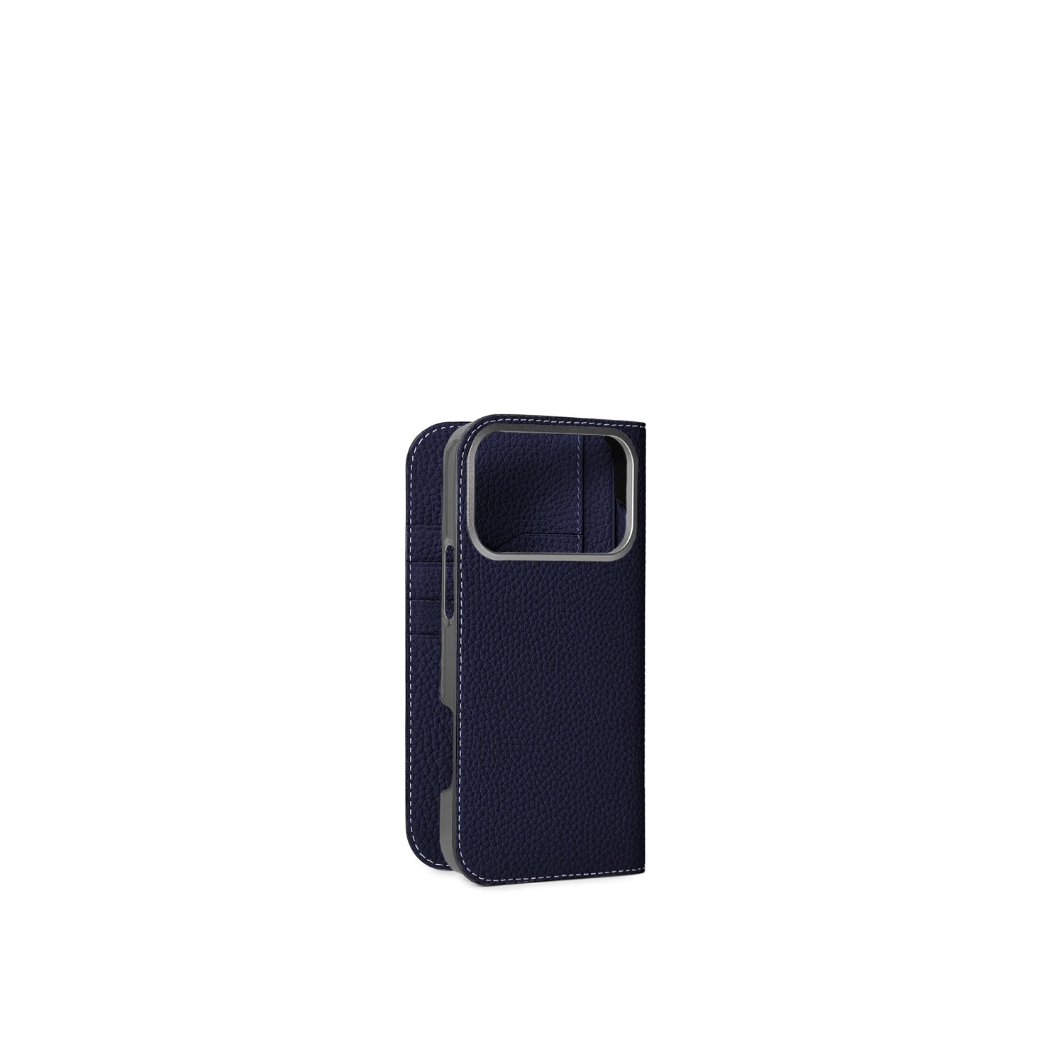 iPhone 17 Pro Max Diary Case Shrink Leather (Navy)