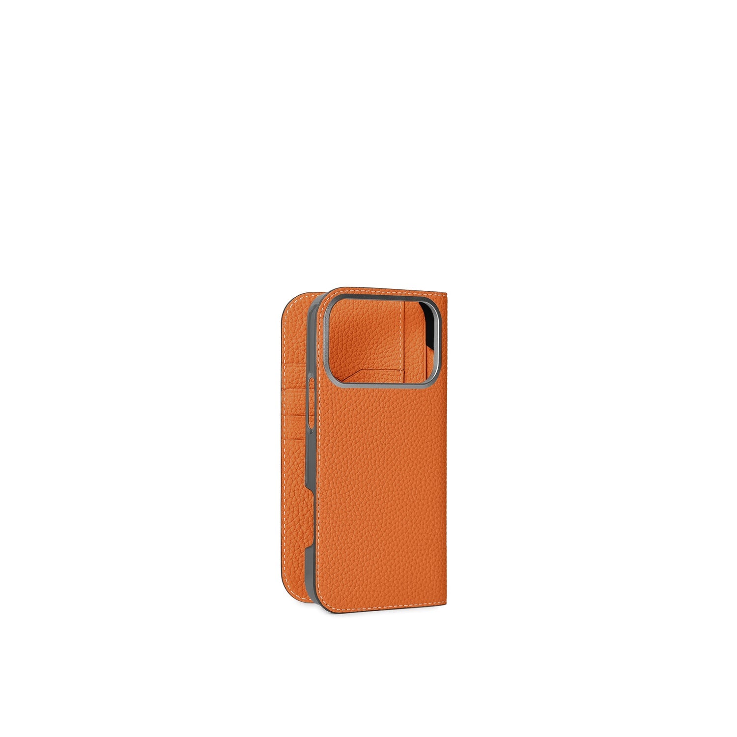 iPhone 17 Pro Max Diary Case Shrink Leather (Orange)