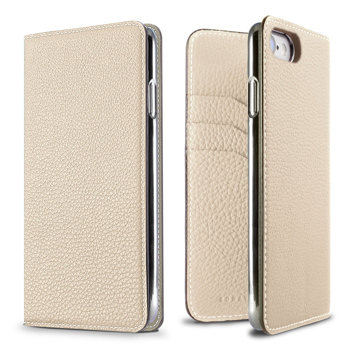 iPhone SE / 8 / 7 / 6s / 6 Diary Case Shrink Leather (Ivory)