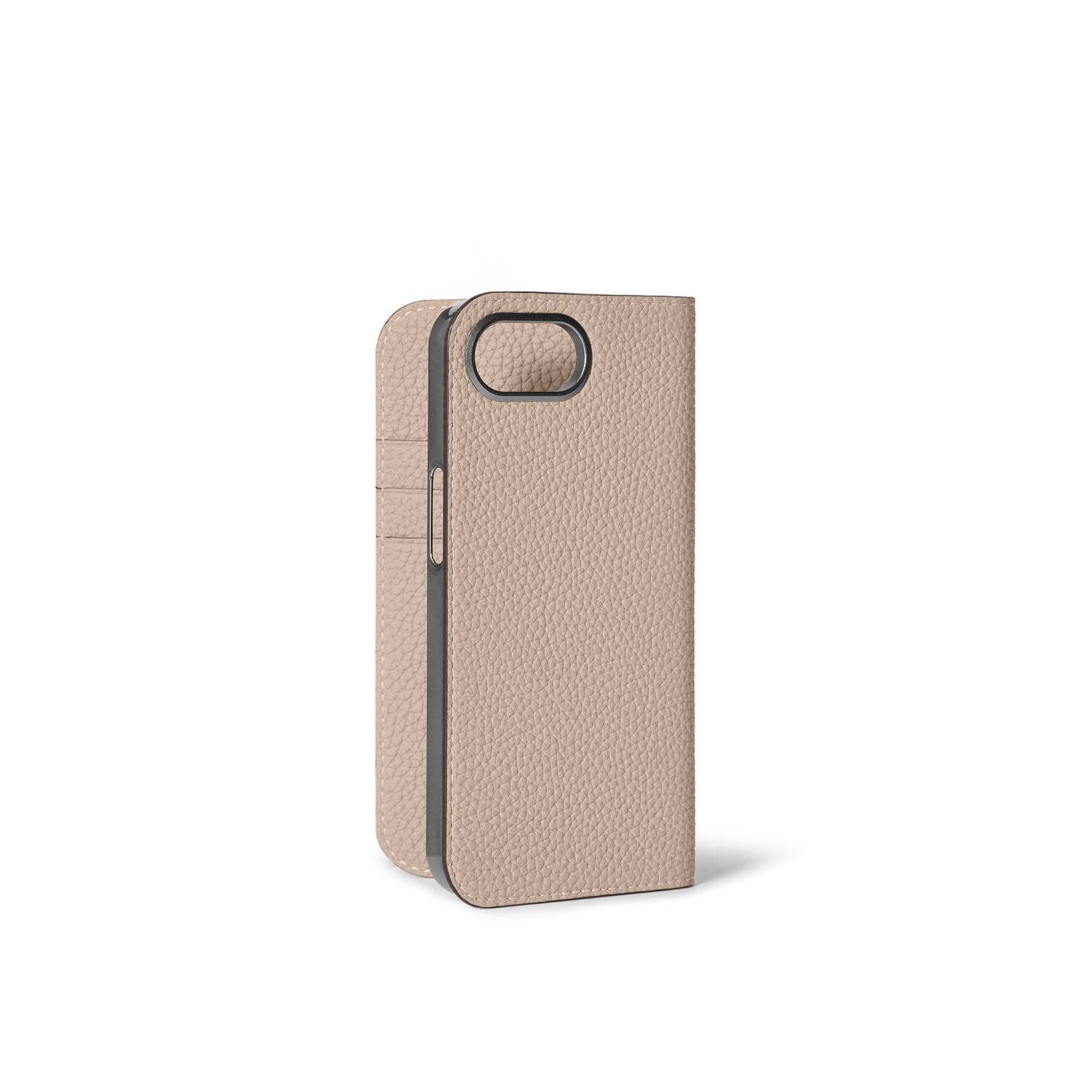 iPhone 16e Diary Case Shrink Leather (Greige)