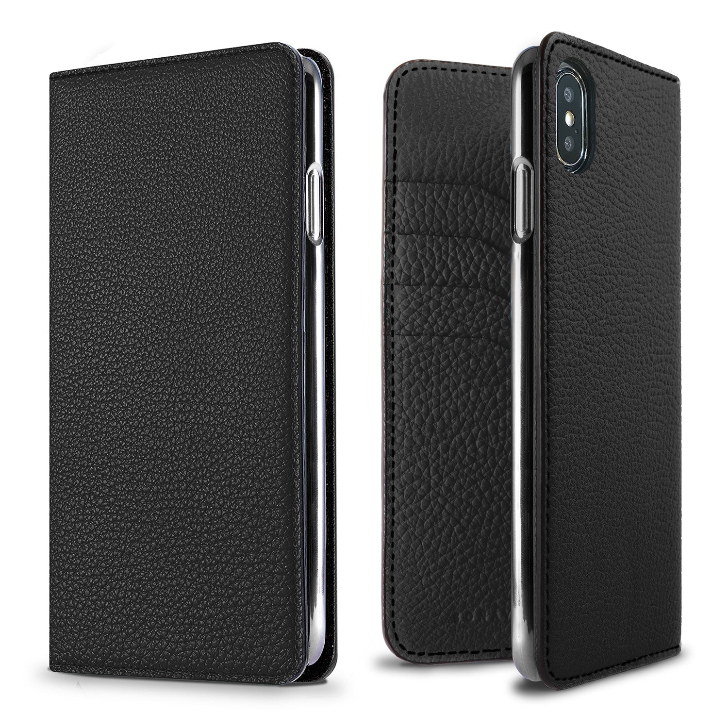 iPhone Xs Max Diary Case Shrink Leather (Black)