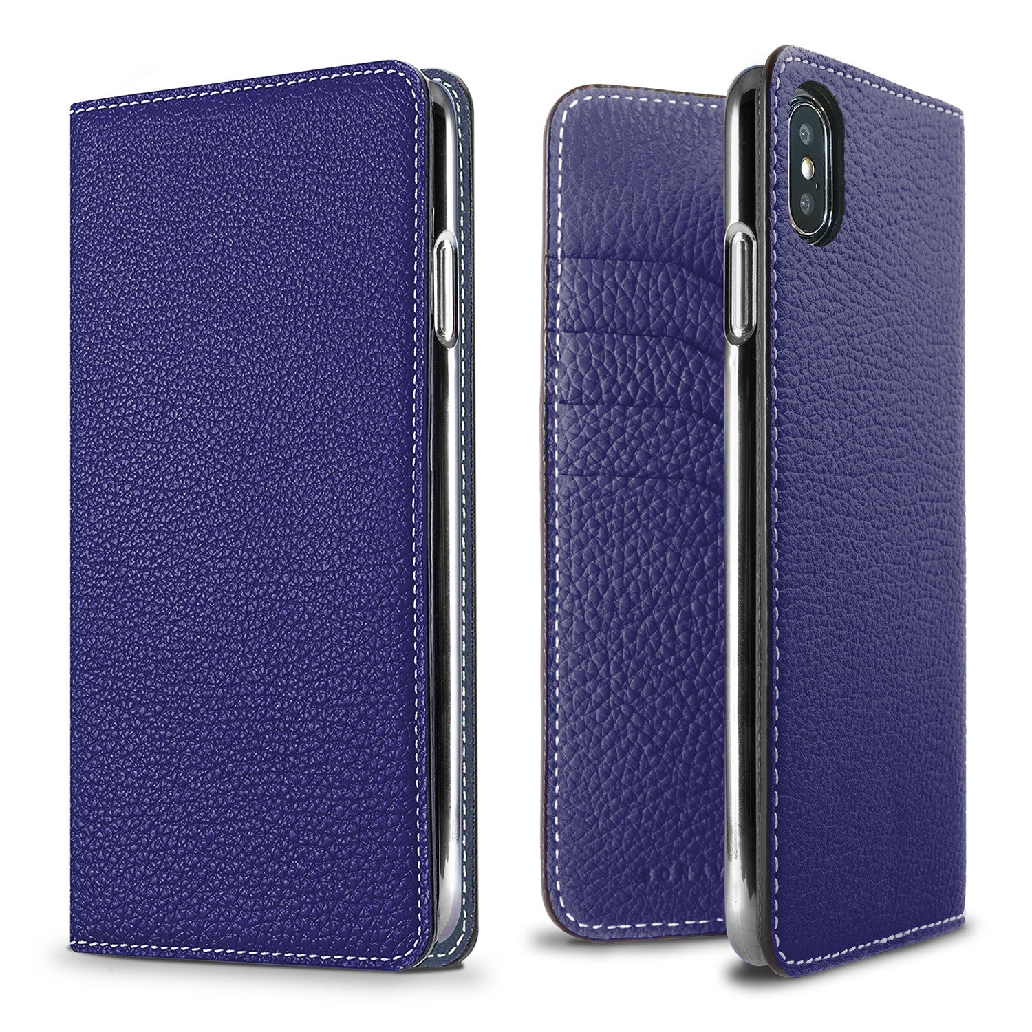 iPhone Xs Max Diary Case Shrink Leather (Electric Blue)