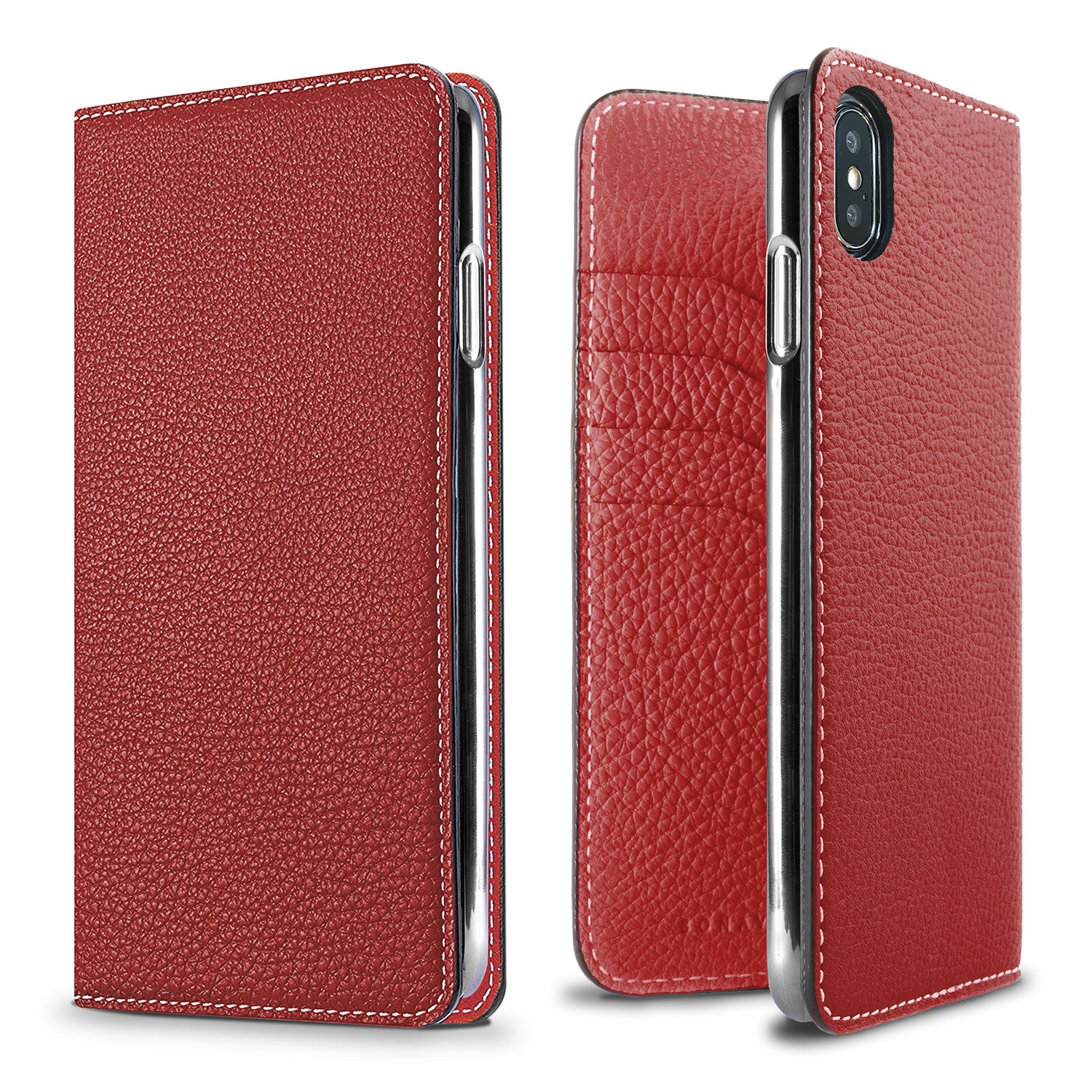 iPhone Xs Max Diary Case Shrink Leather (Red)