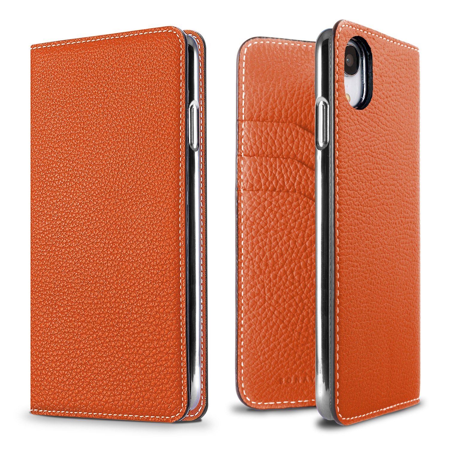 iPhone XR Diary Case Shrink Leather (Orange)