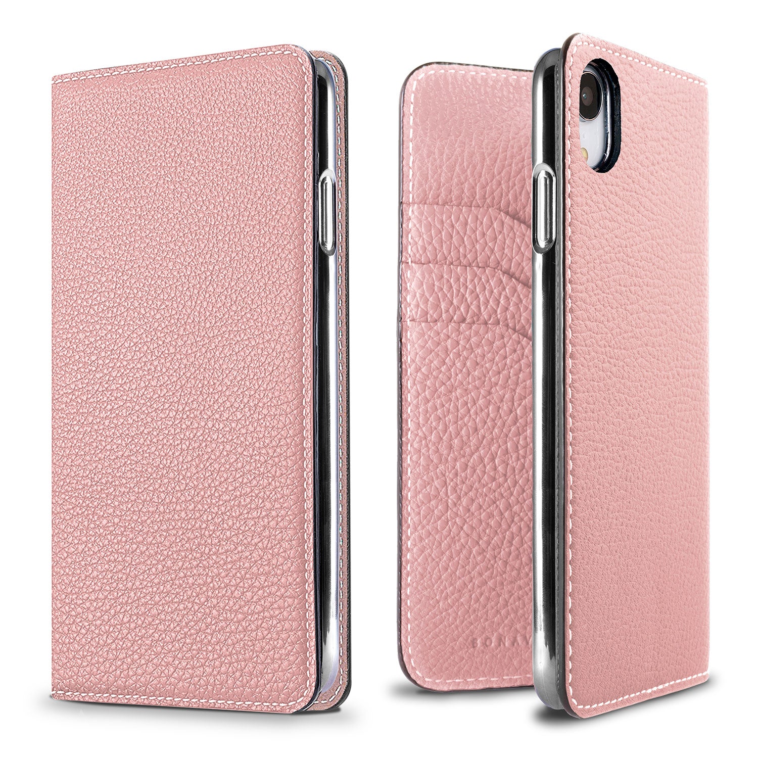iPhone XR Diary Case Shrink Leather (Sakura Pink)