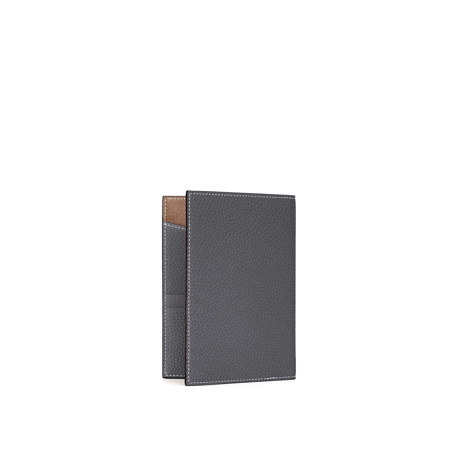Passport Case Shrink Leather (Charcoal Gray)