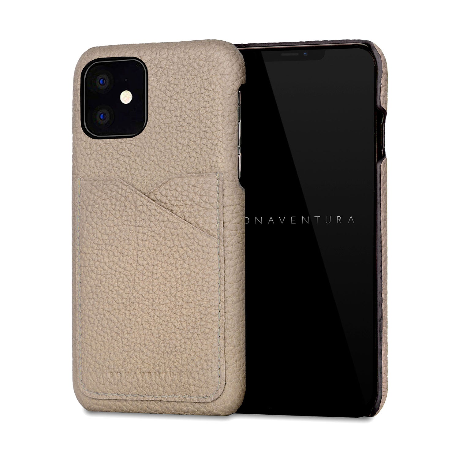 iPhone 11 Back Cover Case Shrink Leather (Greige)