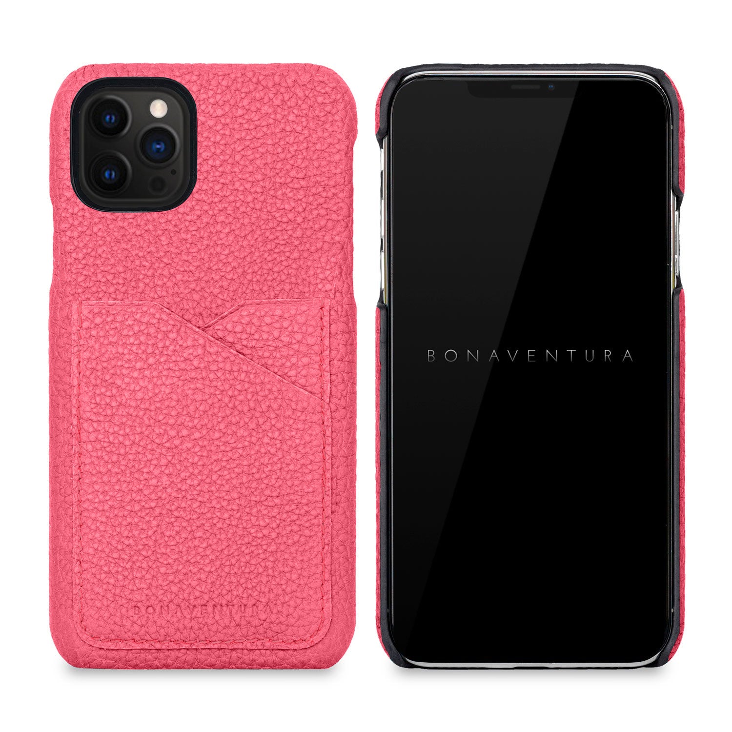 iPhone 12 / 12 Pro Back Cover Case Shrink Leather (Azalee Pink)