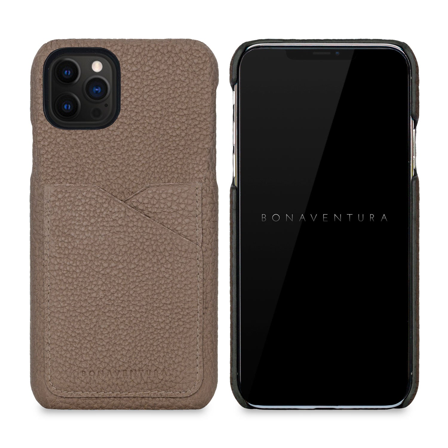 iPhone 12 / 12 Pro Back Cover Case Shrink Leather (Etoupe)