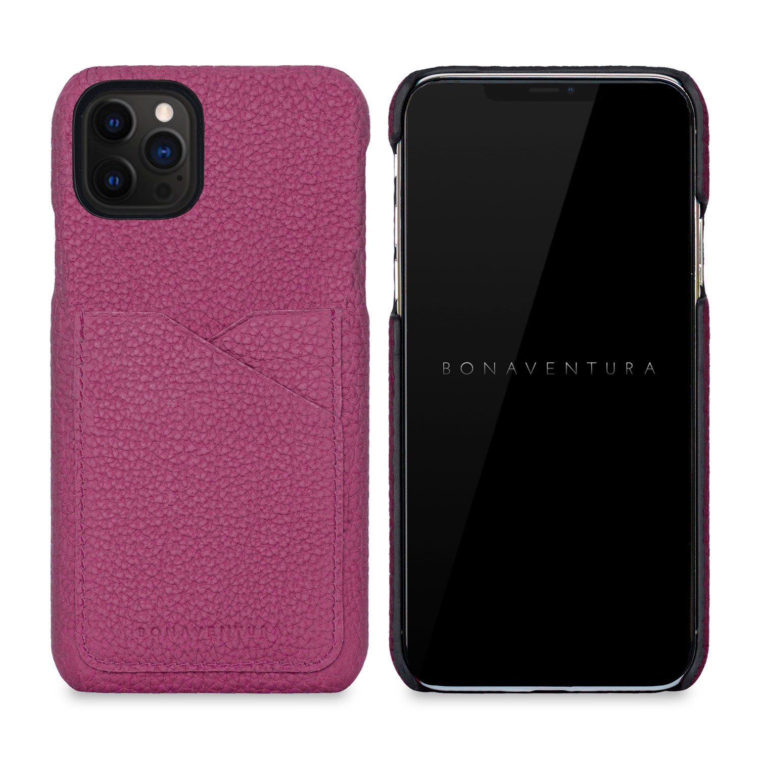iPhone 12 / 12 Pro Back Cover Case Shrink Leather (Anemone Purple)