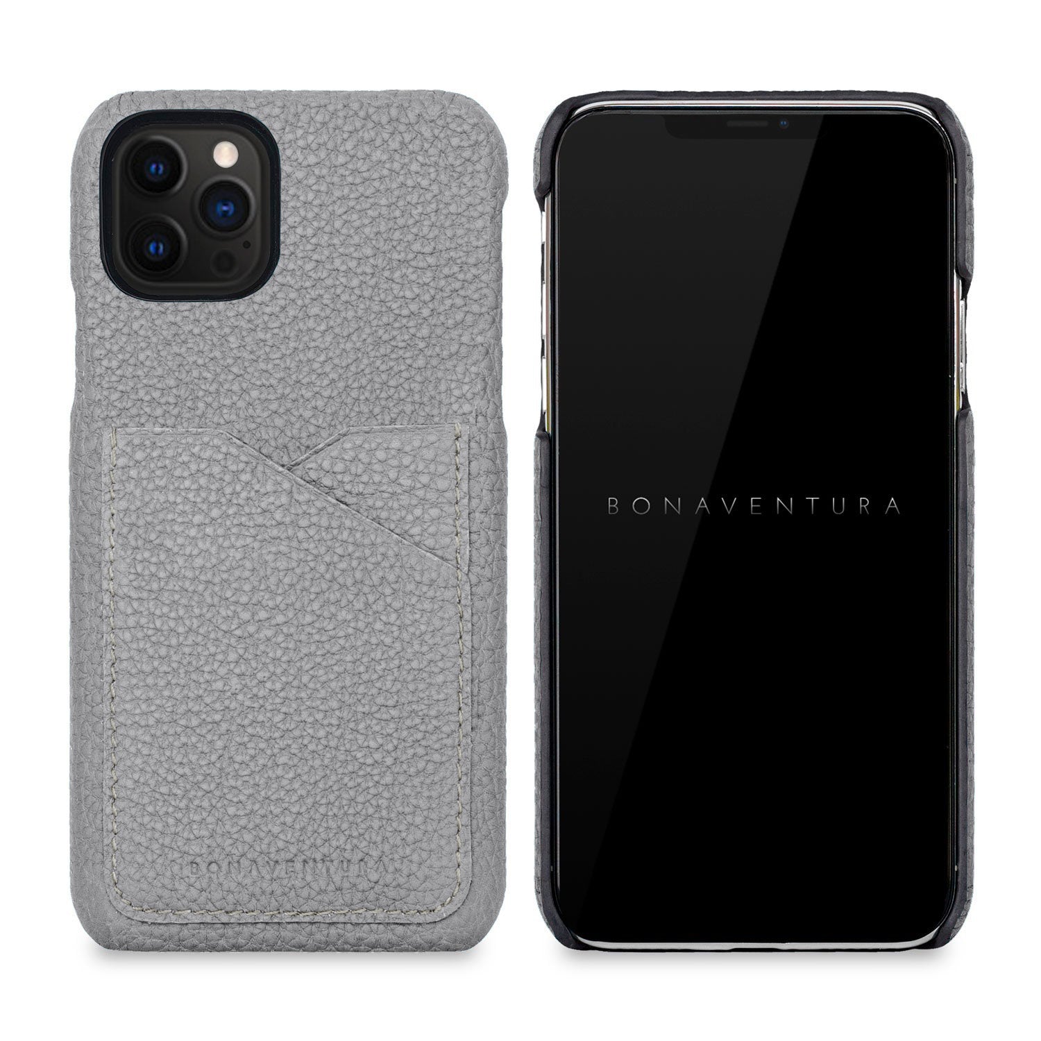 iPhone 12 / 12 Pro Back Cover Case Shrink Leather (True Gray)